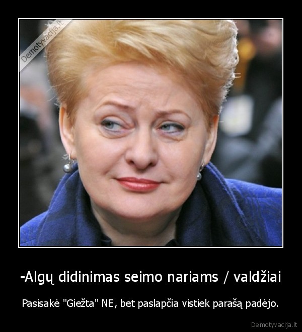 dalia,grybauskaite,algos,didinimas,ne,pasisake