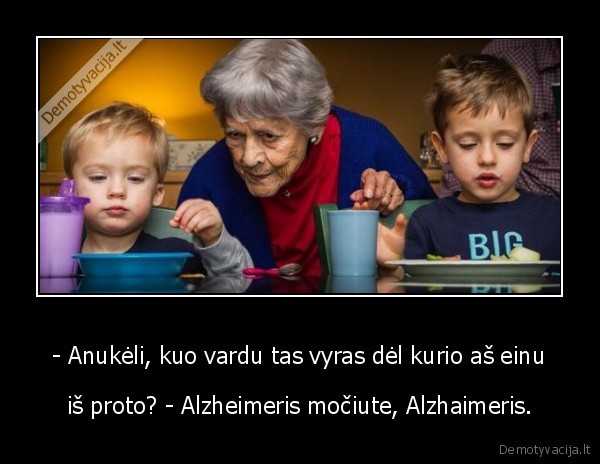 alzheimerio, sindromas,anukas