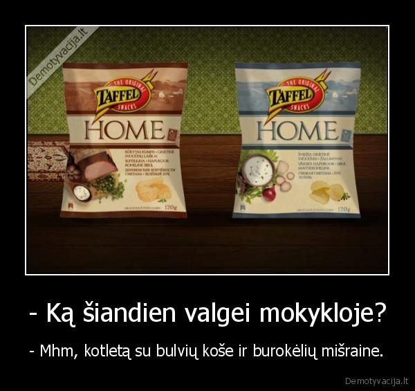 - Ką šiandien valgei mokykloje?