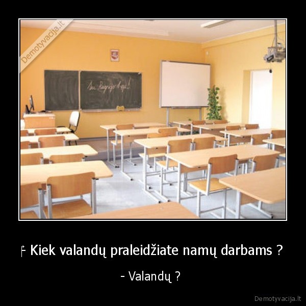 ‎- Kiek valandų praleidžiate namų darbams ?