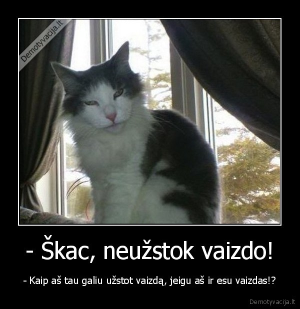 - Škac, neužstok vaizdo!