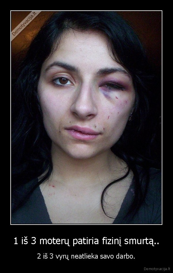 1 iš 3 moterų patiria fizinį smurtą..