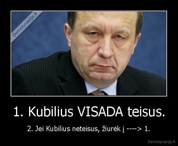 1. Kubilius VISADA teisus.