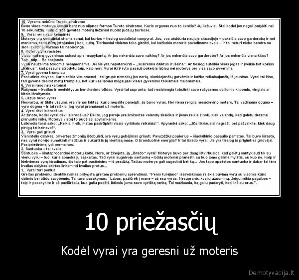 10, priezasciu