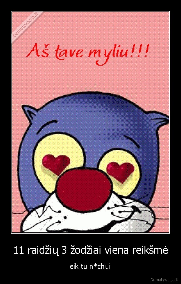 11 raidžių 3 žodžiai viena reikšmė