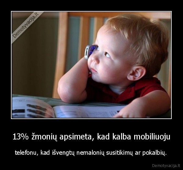 13% žmonių apsimeta, kad kalba mobiliuoju