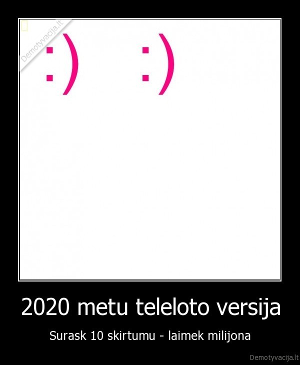2020 metu teleloto versija