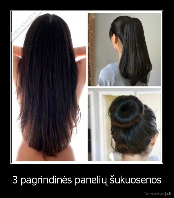 3 pagrindinės panelių šukuosenos