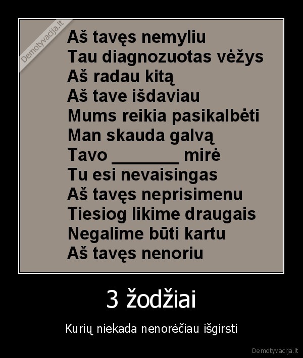 3 žodžiai