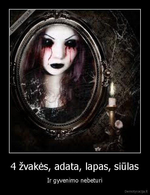 4 žvakės, adata, lapas, siūlas