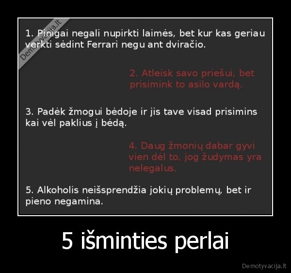 5 išminties perlai