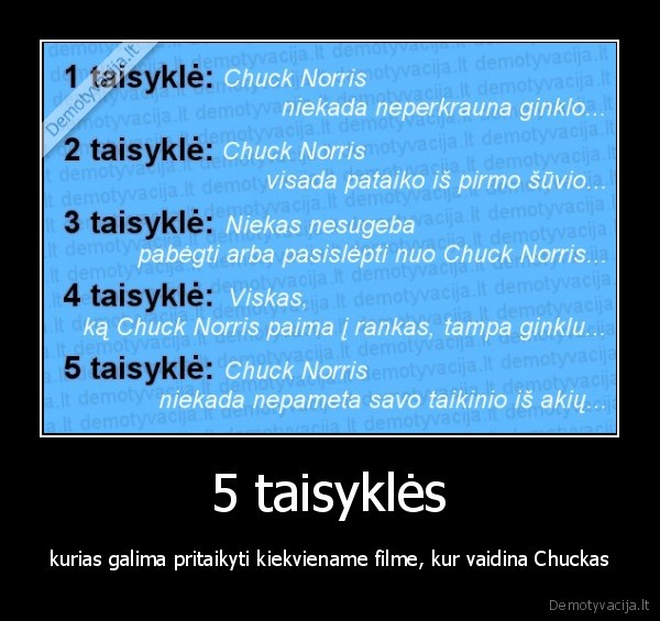 5 taisyklės