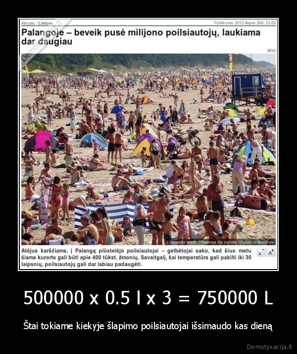 500000, zmoniu,0,5, pusles, talpa,3, kartai, per, diena