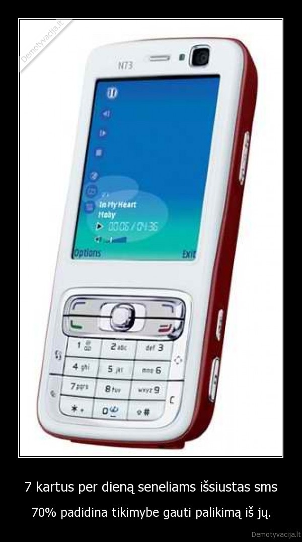 7 kartus per dieną seneliams išsiustas sms