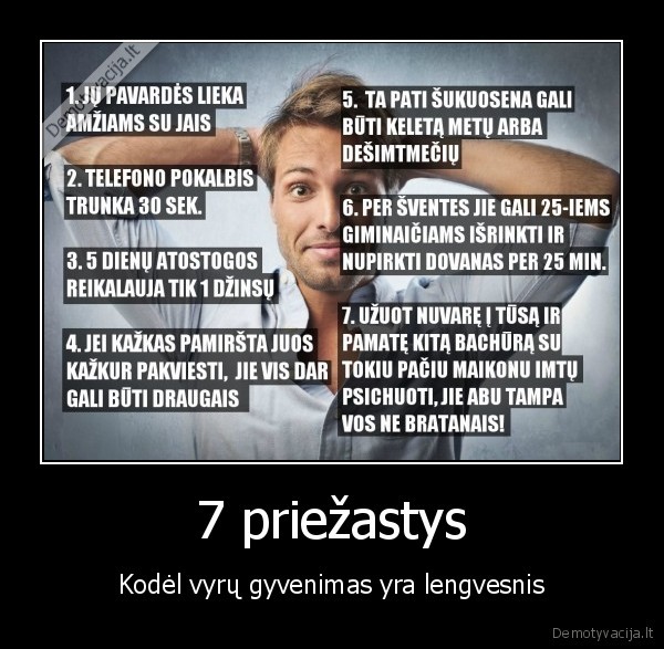 7 priežastys