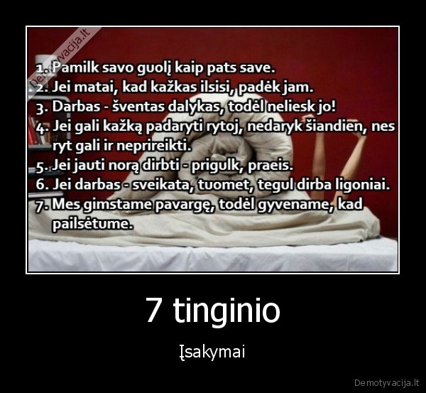 tinginio, isakymai,tigulys,tinginys