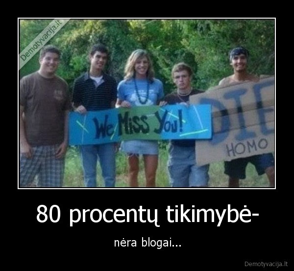 80, procentu,procentine, tikimybe,nera, blogai