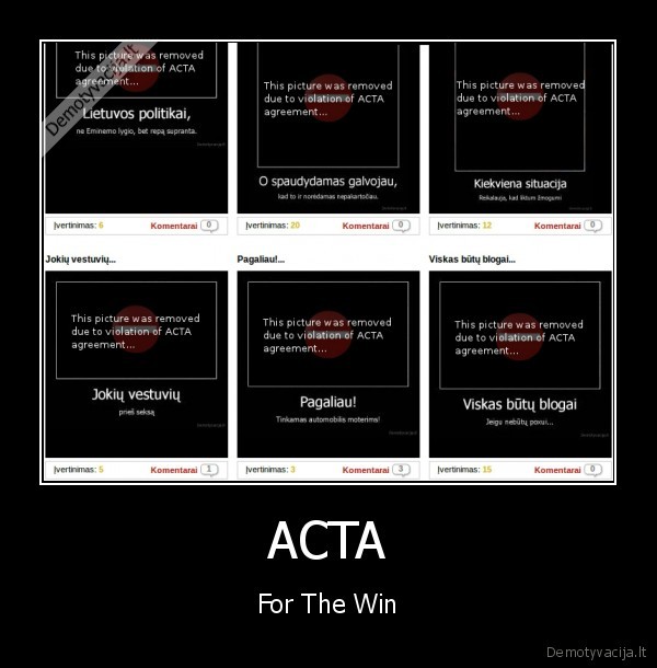 acta, killed, demotyvacija