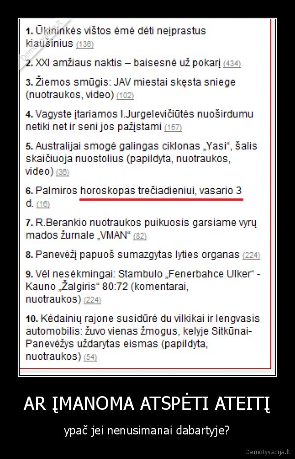 palmiros, horoskopai