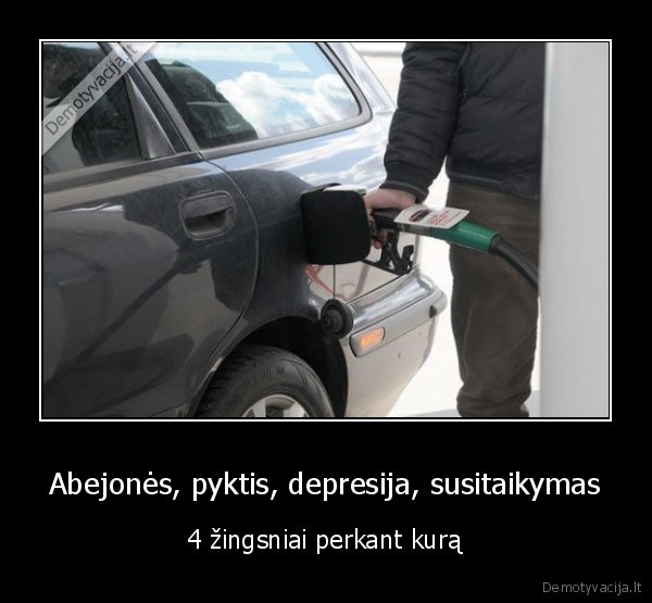 Abejonės, pyktis, depresija, susitaikymas