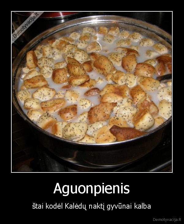 kaledos,maistas,aguonos