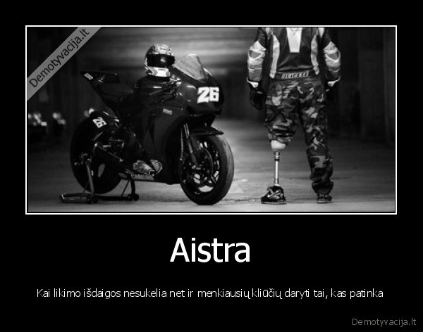 aistra, motociklai, kliutys