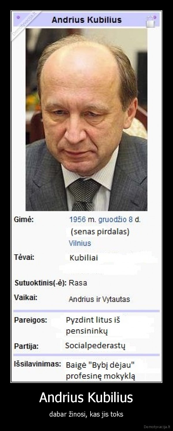 kubilius, atstovauja, pederastu, partijai