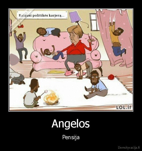 angela, merkel,karikatura,pabegeliai