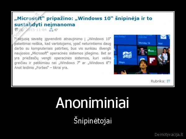 anoniniminiai, snipinetojai,priklausomybe,windows, 10
