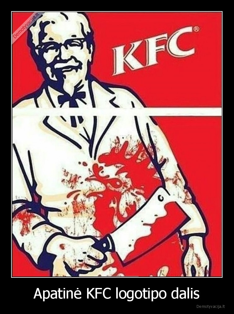 kfc,logotipas,apatine,dalis