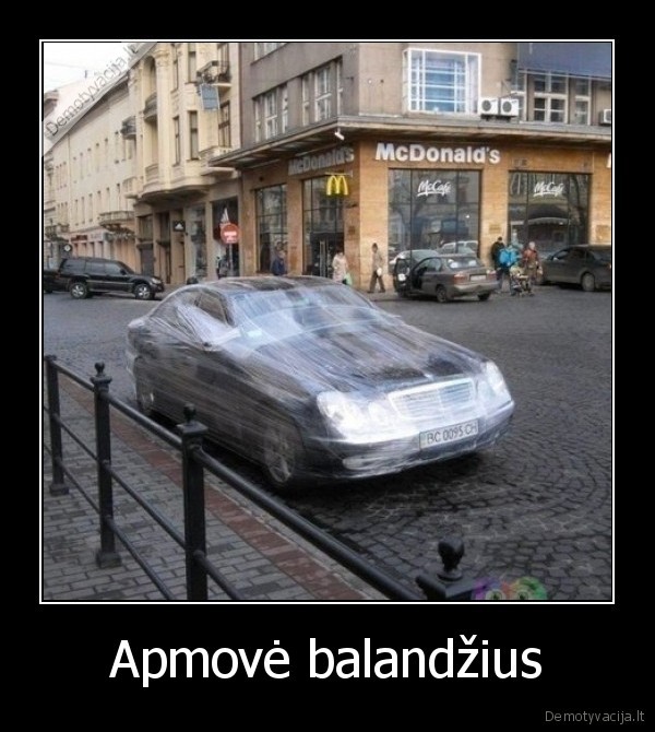 balandziai,automobilis,paduxino,uzpakuotas