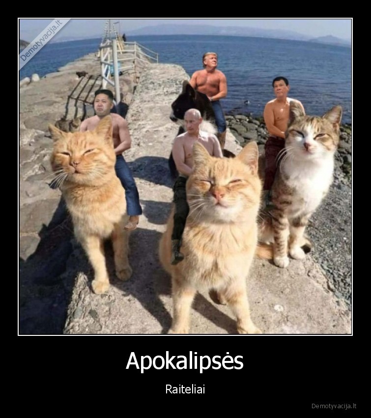 kaciukai,putinas,kim, jong, unsa,trumpas