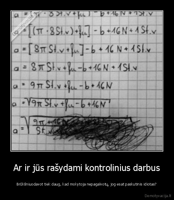 kontrolinis, mokslai, matematika