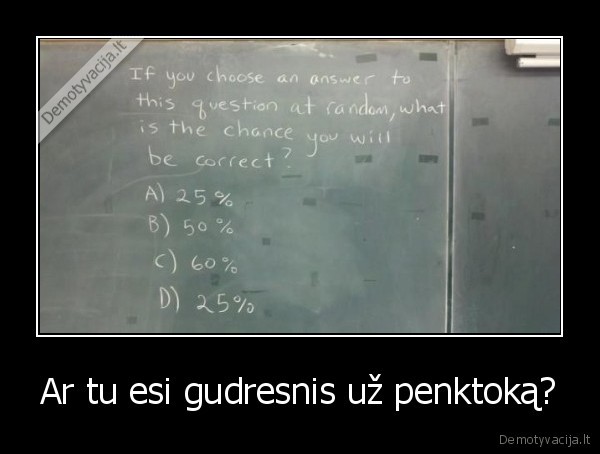 Ar tu esi gudresnis už penktoką?