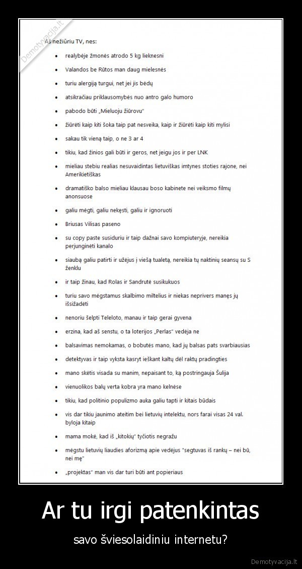 lietuviska, televizija,internetas,tv, nesamones