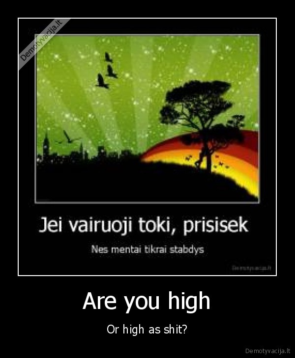 Are you high