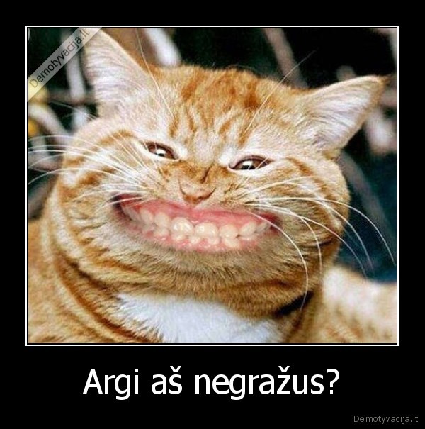 Argi aš negražus?