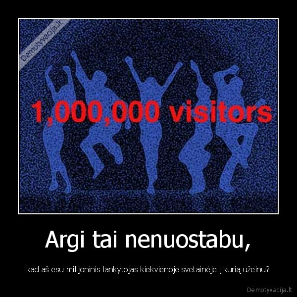 reklama, lankytojas, nesamone, milijonas