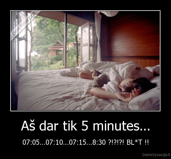 Aš dar tik 5 minutes...