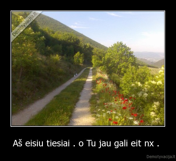 Aš eisiu tiesiai . o Tu jau gali eit nx . 