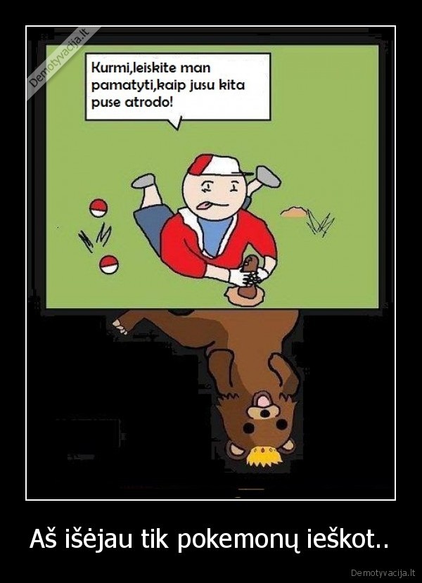 Aš išėjau tik pokemonų ieškot..