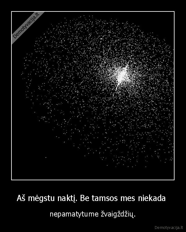 Aš mėgstu naktį. Be tamsos mes niekada 