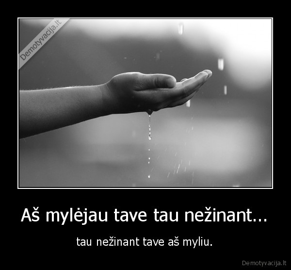 Aš mylėjau tave tau nežinant...