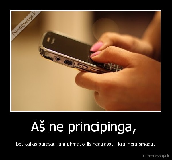 Aš ne principinga, 