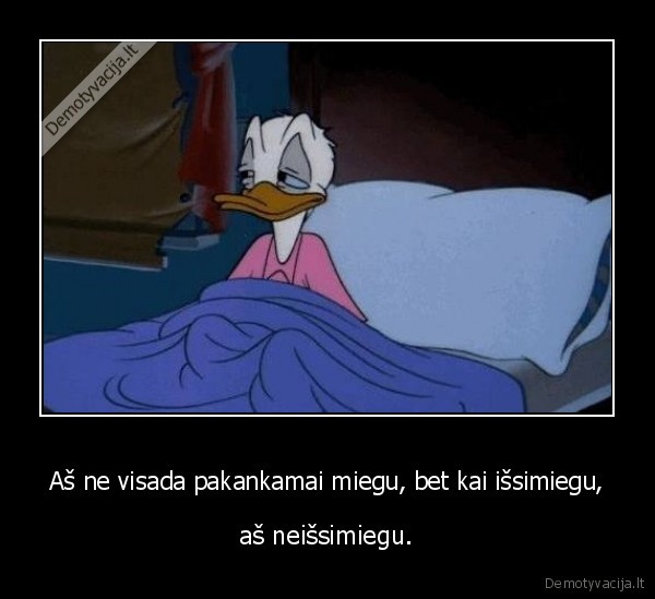 miegas,neissimiegojimas,antulis, donaldas