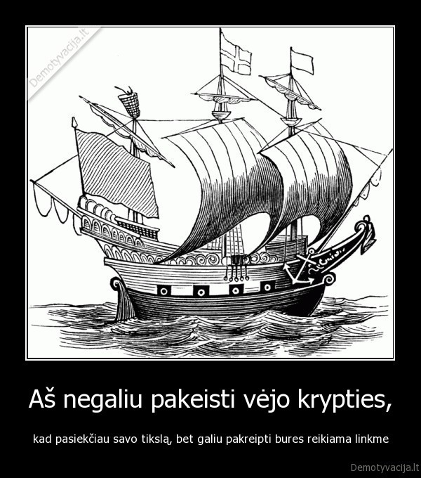 Aš negaliu pakeisti vėjo krypties,