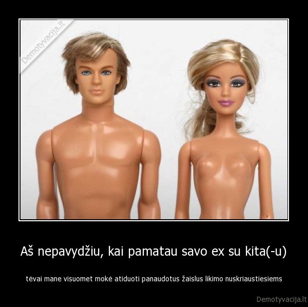 Aš nepavydžiu, kai pamatau savo ex su kita(-u)