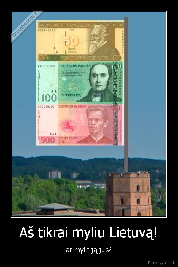 trispalve,litas,litai,pinigai,meile,pilis,veliava,lietuva