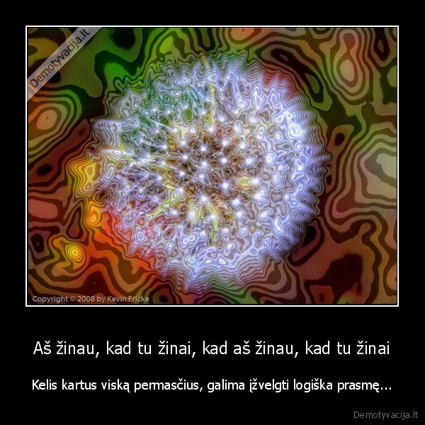 Aš žinau, kad tu žinai, kad aš žinau, kad tu žinai