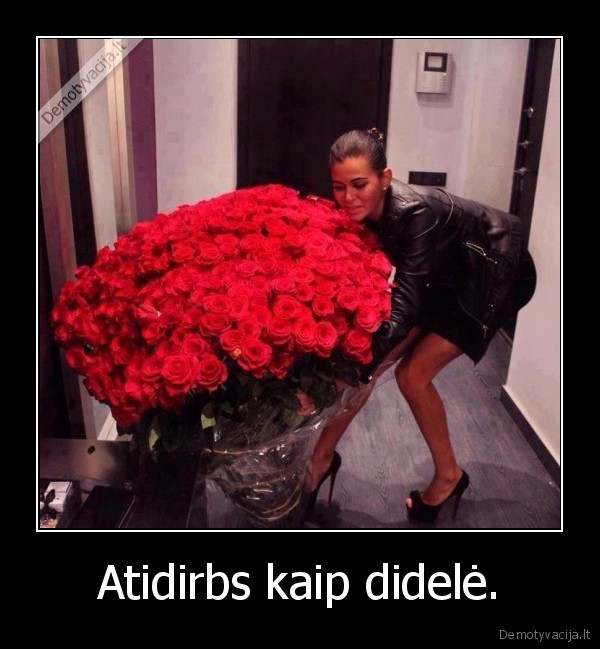 Atidirbs kaip didelė.